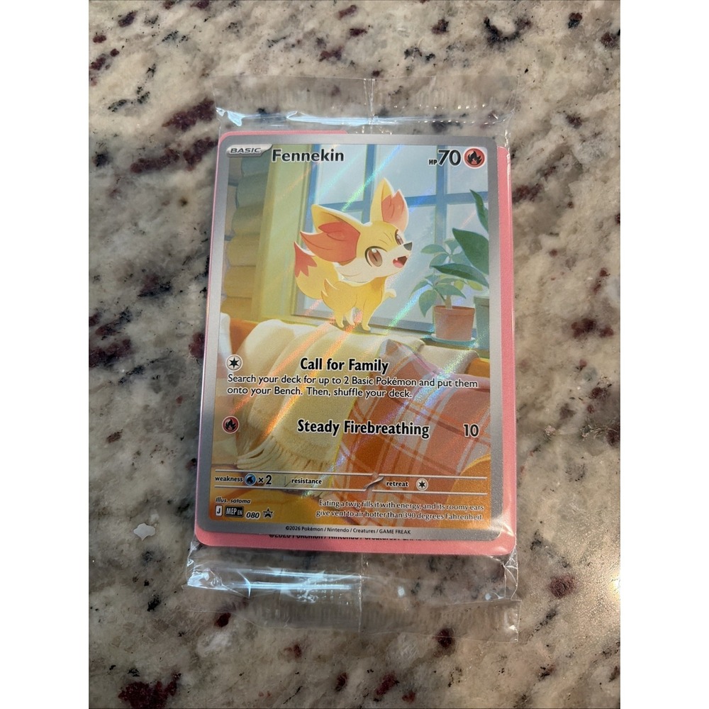 Fennekin Full Art Promo Chaos Rising ETB Promo 080 - SEALED & MINT FRONT Pokémon